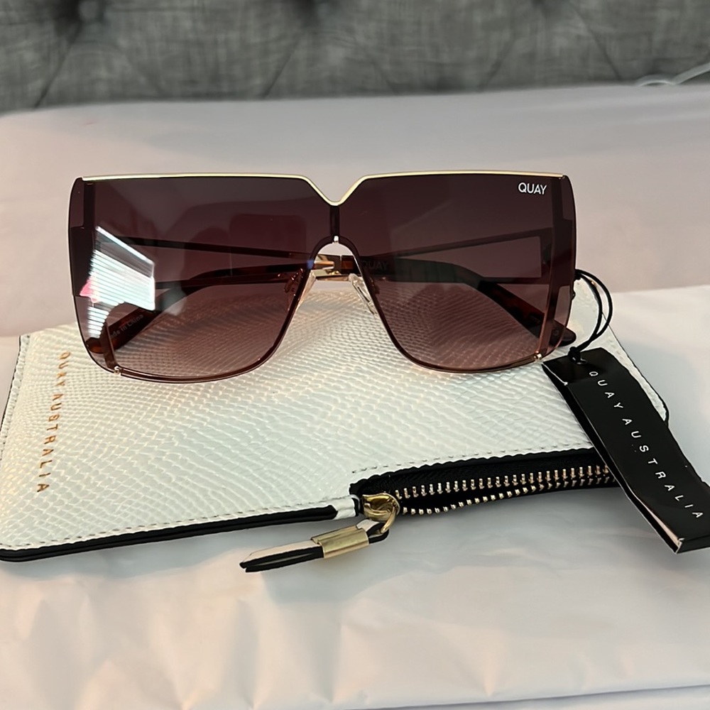Quay Australia Highkey Rimless -Gold/Fade Sunglasses